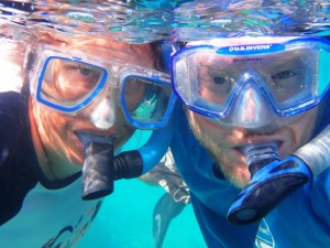 A snorkel selfie at Shroud Cay
