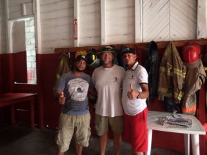 Alan and the local bomberos.